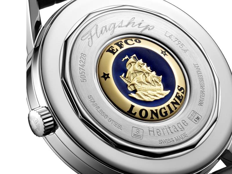 AUTOMATIC MEN'S WATCH STEEL/LEATHER FLAGSHIP HERITAGE LONGINES L4.795.4.78.2